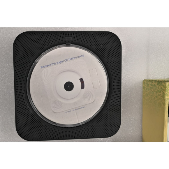 Black Wall Mountable CD Player w/FM Radio USB MP3 Bluetooth No. KC-909 w Remote - Picture 8 of 11